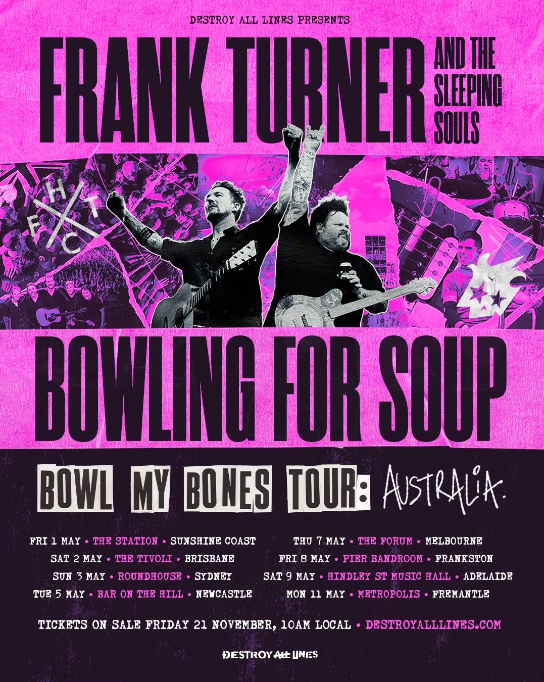 Bowling For Soup Bowl My Bones Tour Poster 2026